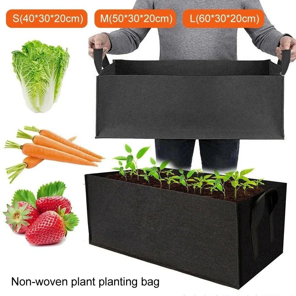 Multi-size Grow Bag Felt Planting Container Durable Plant Nutrition Bag Outdoor