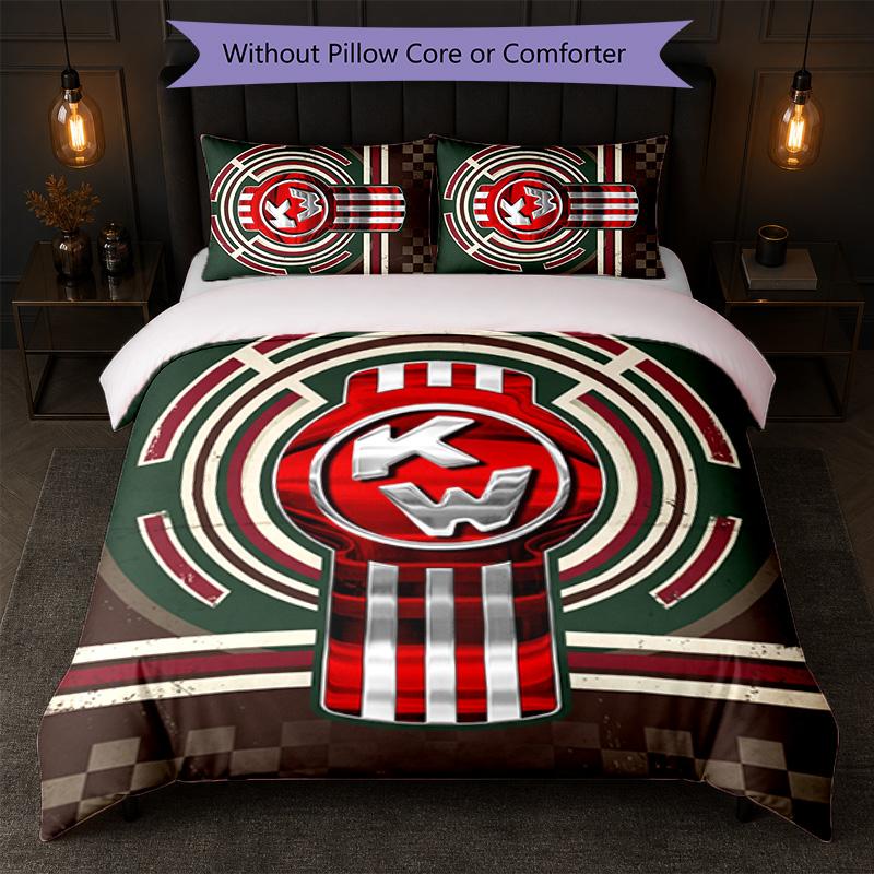 Kenworth Print 3Pcs Bedding Set Duvet Cover With Two Pillowcases Soft Bed Linen For Household Bedroom