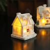 New Christmas Village Lights Up House Ornament LED Lights Up White Christmas Village House Set for Xmas Home Interior Decoration