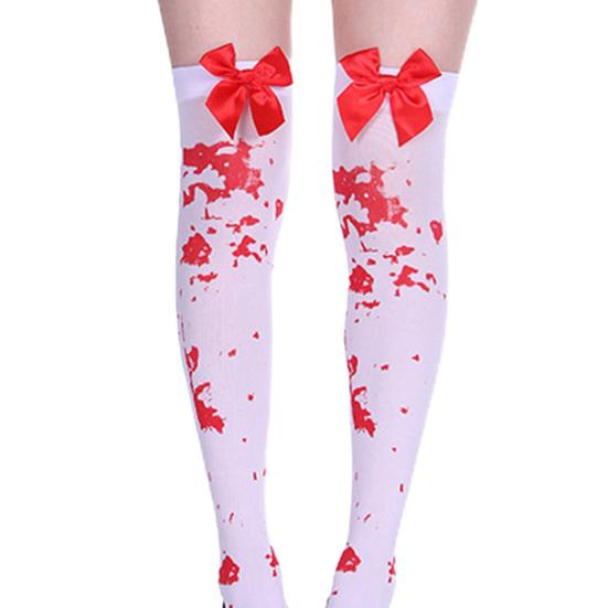 1 пара потрясающих чулок выше колена со страшным бантом