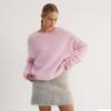 Pink Knitwear Sweater Pullover For Women Long Sleeve Fashion Loose Patchwork Cute Y2k Top Female Knit Elegant Pullover New