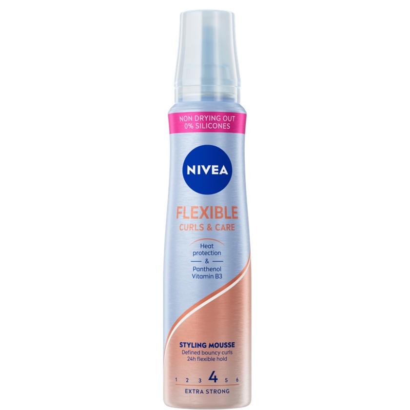 Мусс для придания объема локонам Nivea Volume Lift Curl Defining Hair Mousse, 150 мл — улучшенная формула для создания локонов и объема