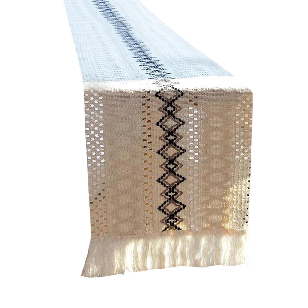 Дорожка на стол Дорожки на стол Хлопок Лен Сращивание С кисточками Декор стола Ткань Стильная скатерть для свадебной вечеринки