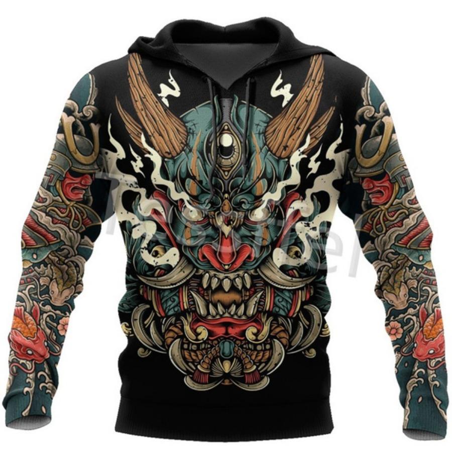 Japan Samurai Tattoo 3D Printed New Fashion Sweatshirt Hoodie Casual Unisex Jacket Pullover 550