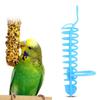 Foraging Design Bird Food Holder Solid Blue Pet Feeding Station Bird Perch Stand  Parrot Cages