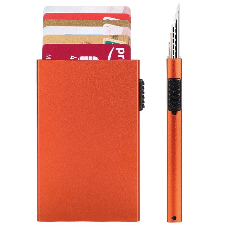 Мужской алюминиевый держатель для карт с RFID-защитой от кражи и хранилище для документов