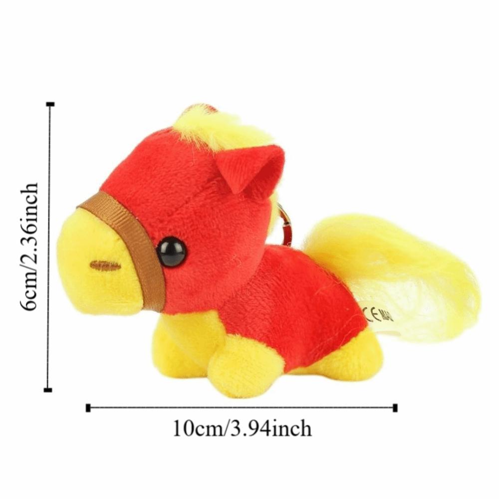 Mini Stuffed Animal Keyring Creative Plush Horse Doll Pendant Zodiac Pony Figurine Year of Horse