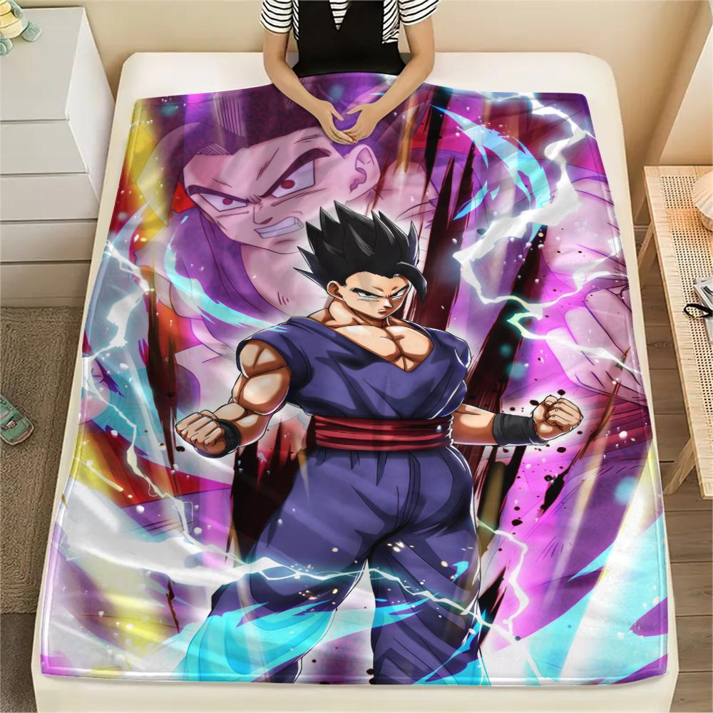 Dragon Ball Characters pattern Flannel Blanket, High quality Comfortable for All Seasons, Home Decor, Warmth and Comfort, Perfect for Gifts.
