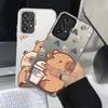 Мультяшная милая капибара задняя крышка чехол для телефона для Samsung Galaxy A04 A05 A06 A07 A50 A54 A03 A71 A10 A20 A56 A72 A51 A52