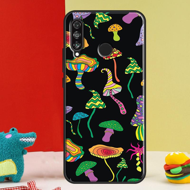 Психоделические Грибы Цветочные Для Huawei Nova 12i 12s 11i 5T 9 10 SE Y91 Y90 Y60 Y70 Y72 Y61 P60 Pro P20 P40 P30 Lite Чехол