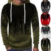 Men Gradient Color Pullover Long Sleeve Hooded Sweatshirt Tops Blouse