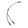 DC5.5x2.1mm Splitter Power Cable 18AWG Male To 2 Male Connectors for Security Cameras, LED Lights 30CM