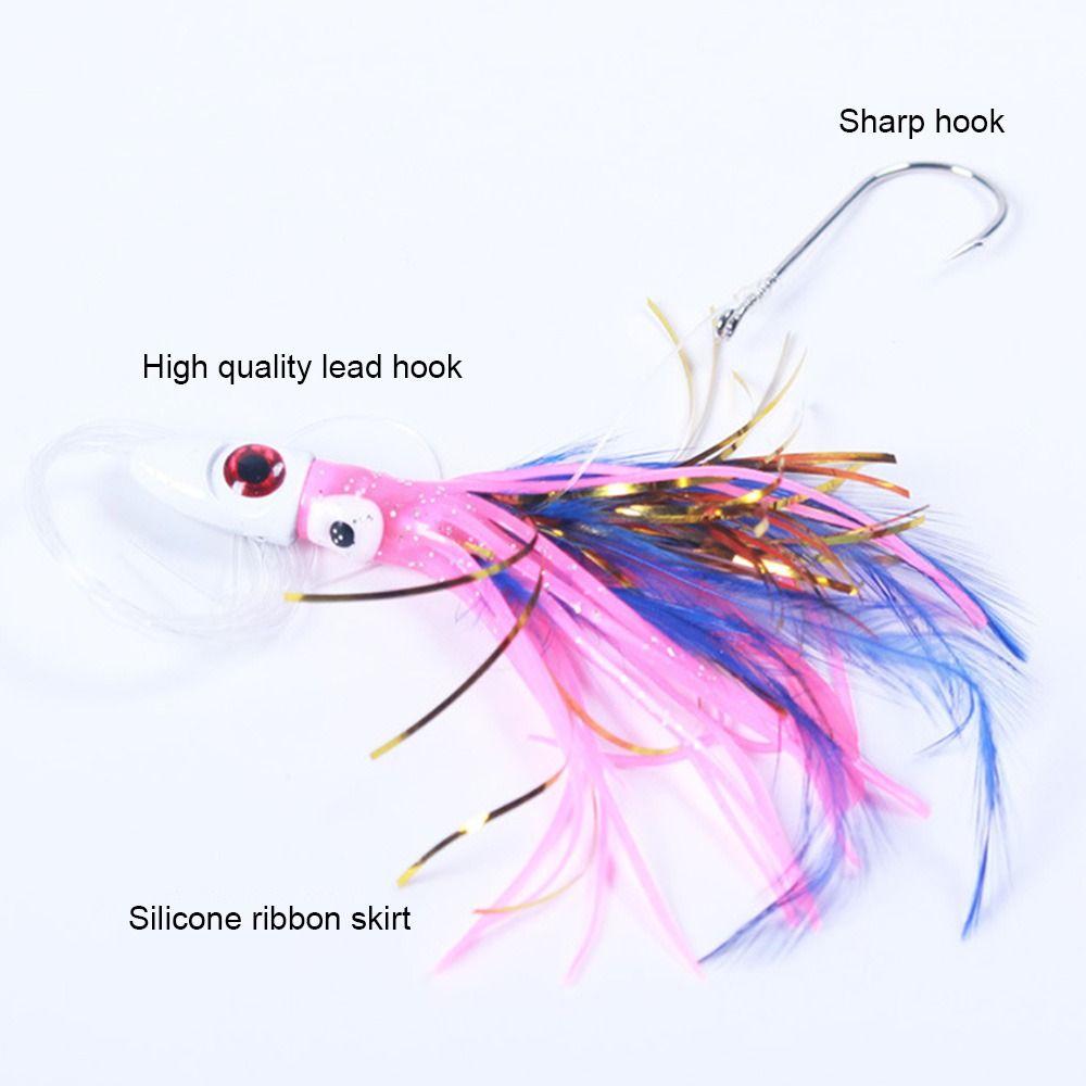 3cm 17g Artificial Soft Silicone Fishing Tackle Saltwater Octopus Bait Squid Skirt Lure long tail