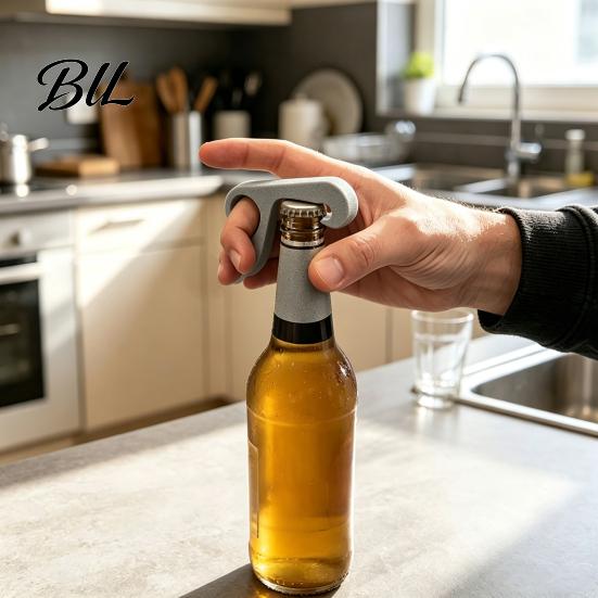 Portable Camping Drink Opener 3D Printed Bottle Opener, Compact Beer One-Handed Soda Cap Remover, Kitchen Gadget Ergonomic Jar Lid Remover for Bar And