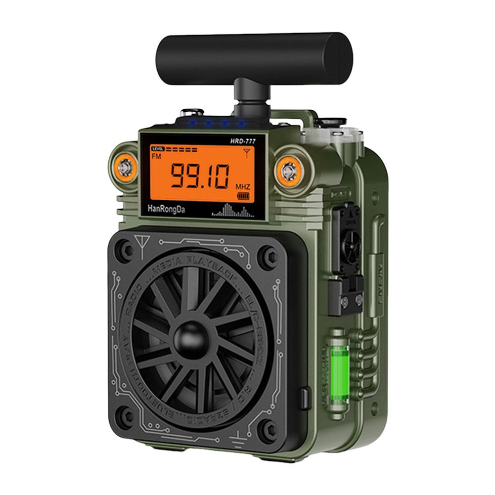 Радиоприемник HRD-777 FM MW SW VHF WB Полного диапазона, Мини-радио с гироскопом на кончике пальца, Многофункциональный Bluetooth-динамик, Радио для аварийного выживания