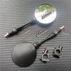 Motorcycle Black Universal 10mm Side Mirror Rearview Mirror Anti-fall Folding Round