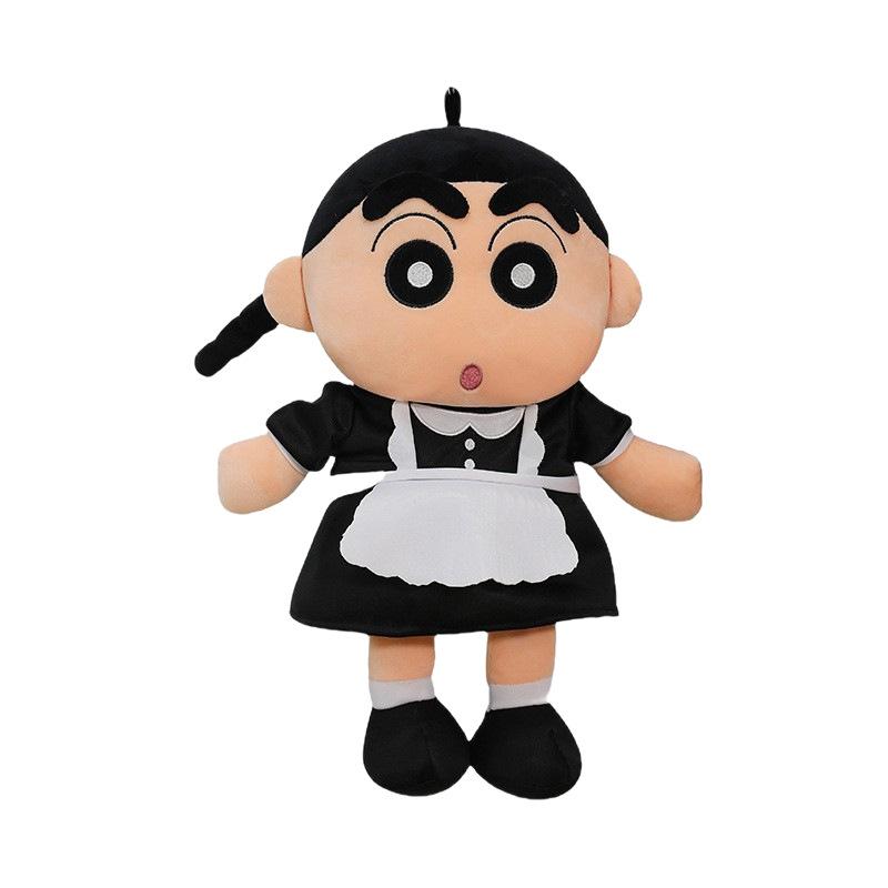 Latest Funny Crayon Shin Chan Maid Doll Stuffed Plush Toy, Cartoon Anime Cute Children's Birthday Gift, Fun Doll