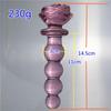 Anal masturbation Glass anal plug pink Four beads pull bead Rose 3.5cm BDSM SM Sex Toys unisex Gay' Anal Expansion Massage Thread