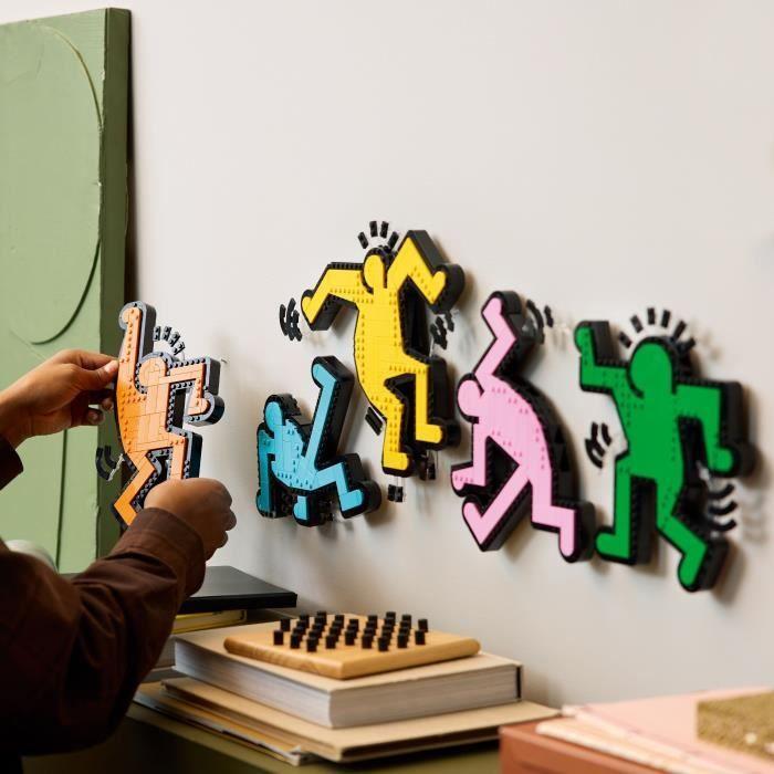 LEGO® 31216 Art Keith Haring, Les Figures Dansantes, Décoration d’Intérieur et Set de Construction pour Adultes