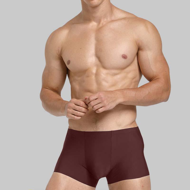 Vogue L-XXXL антибактериальные 3D спандекс популярные 1 шт роскошные боксеры бесшовные ледяной шелк высокое качество горячая распродажа нижнее белье шорты мужские