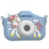 Unicorn Covered Digital 32 ГБ с SD-игрушкой для детей 2 года 3 года 4 года 5 лет 6 лет 7 лет образовательная популярная цифровая синяя камера на шею на день рождения,