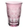 Стакан Sumida Edo Kirikokan золотисто-красный 310 мл Edo Kiriko Hot Glass Connecting Sword Yarai Pattern FG2-3