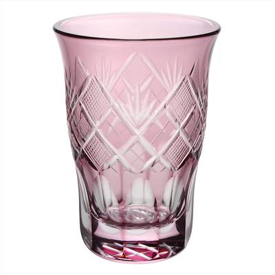Стакан Sumida Edo Kirikokan золотисто-красный 310 мл Edo Kiriko Hot Glass Connecting Sword Yarai Pattern FG2-3