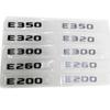 3D ABS Chrome Logo E200 E300 E320 E220 Emblem Letters Sticker Car Trunk Badge For E Class 220 200 300 W212 W213 Accessories