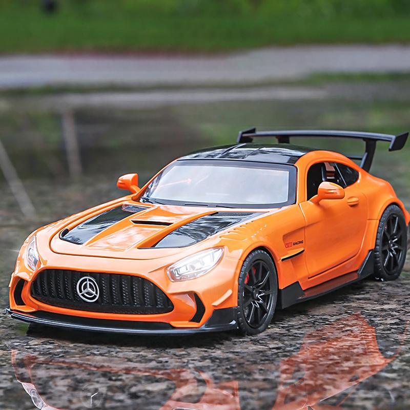 1/24 Benz GTR сплав модель игрушечного автомобиля литые игрушки звук и свет автомобиль для детей транспортное средство