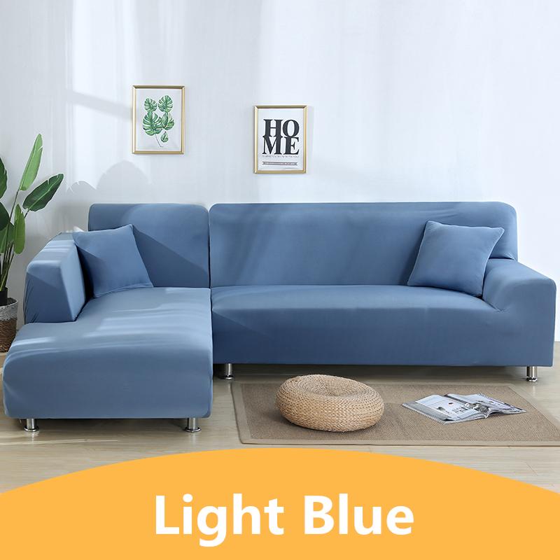 Эластичный однотонный чехол для дивана для гостиной, универсальный чехол для дивана из спандекса, секционный чехол для мебели, чехол на 1/2/3/4 места