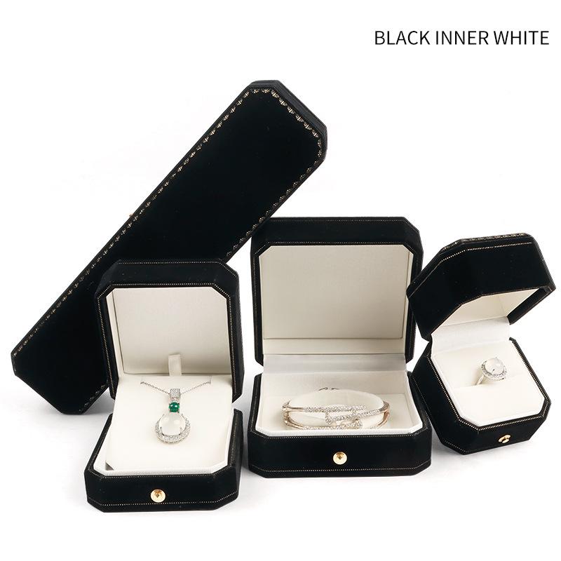 European Octagonal Jewelry Box for Rings, Necklaces, and Bracelets