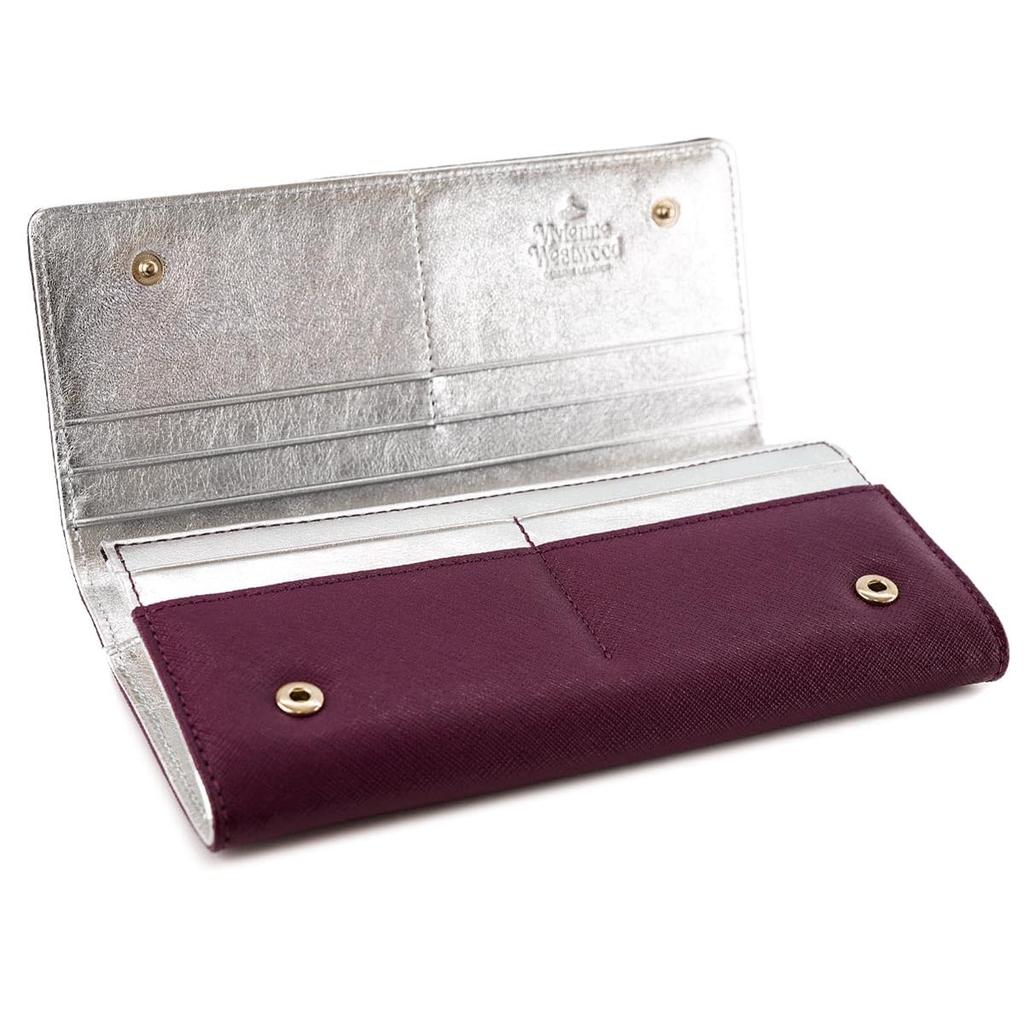 Long Wallet 51040027 L001N SAFFIANO CLASSIC CREDIT CARD WALLET J401PF PURPLE [Vivienne Westwood] Women's [Item]