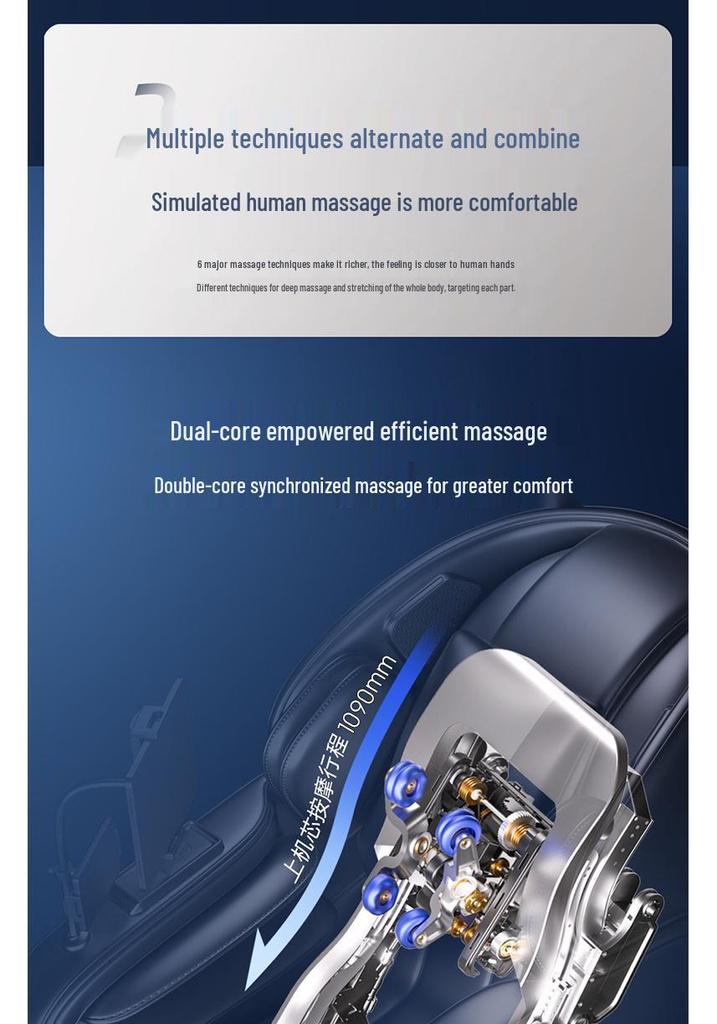 Luxury Dual Core Zero Gravity Massage Chair for Home Use