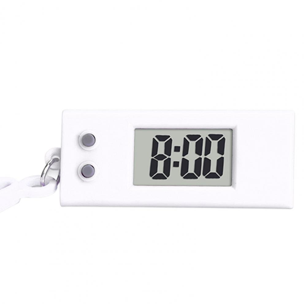 Student Electronic Clock Silent LCD Digital Display Triangle Desktop Clock Keychain for Exam Table Time Display Hanging Keychain