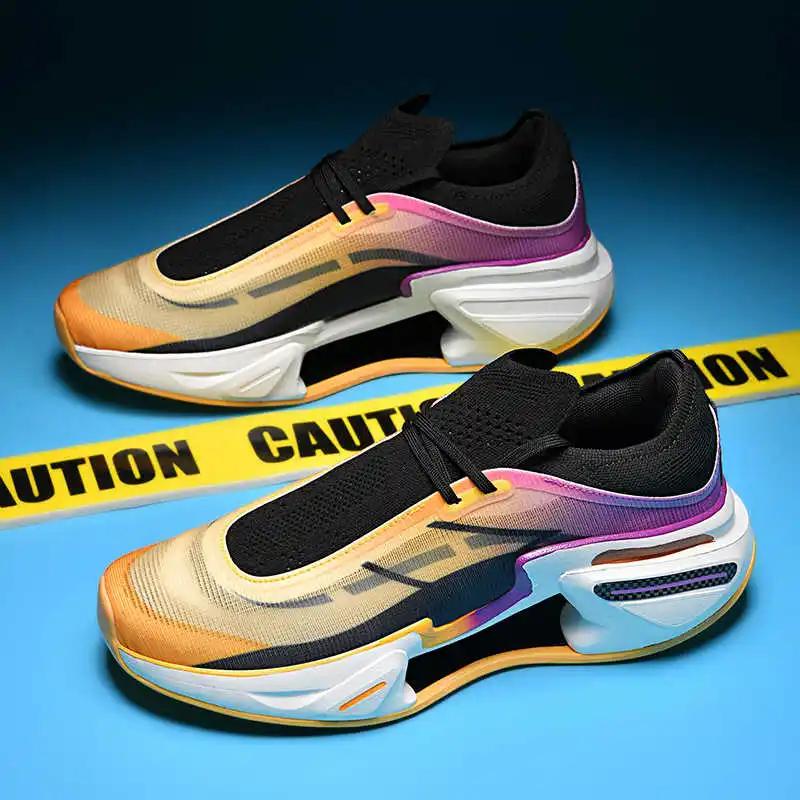 Перфорированный круглый носок, обувь для ходьбы, спортивные мужские кроссовки, летняя уличная обувь, сапатенис, лайф-тренеры, необычный ведущий рэнинг, кэжуал