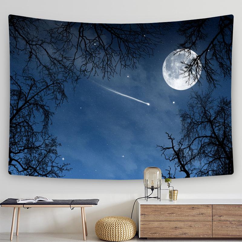 Мечтательный лес, ночная сцена, Аврора, принт, гобелен, домашний декор для дома, гостиной, спальни, тканевый гобелен