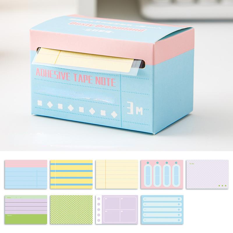 100 листов/коробка, выдвижной рулон, блокнот, креативная простота, клейкая заметка для исследования, сделай сам, декоративная наклейка для скрапбукинга, милая наклейка с этикеткой