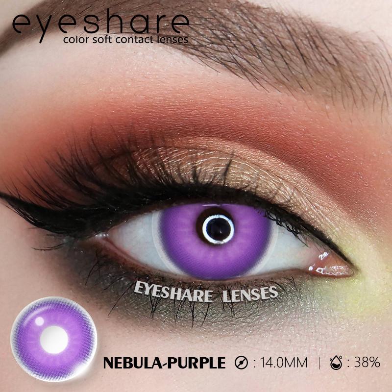 Eyeshare Косплей Фиолетовый Цвет Контактные Линзы для Глаз Синие Линзы Colorcon Аниме Coser Линзы Макияж Глаз Pupilentes