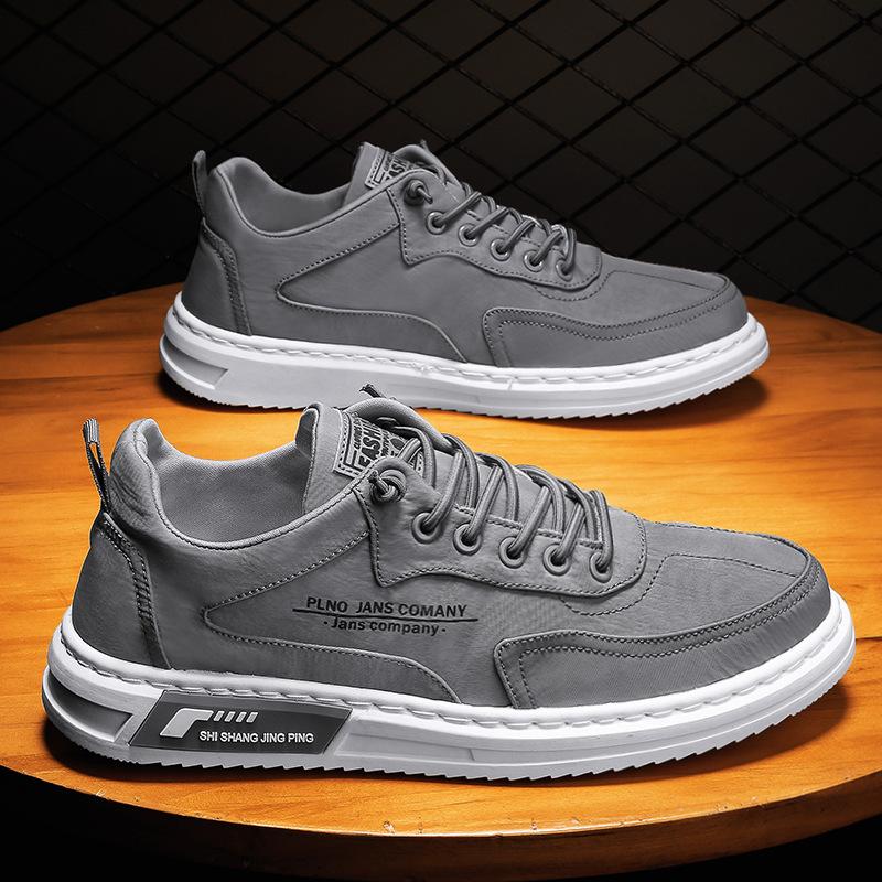 Модные мужские вулканизированные туфли на плоской подошве, нескользящие, износостойкие, дышащие, классические, модные, парусиновые, повседневные туфли, брендовая обувь для мужчин