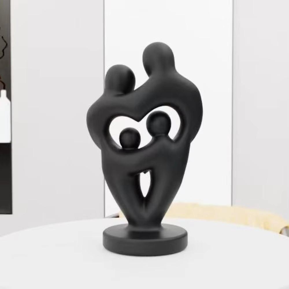 Tabletop Family Love Figurine Heart Shape Parent Child Statue New Abstract Sculpture