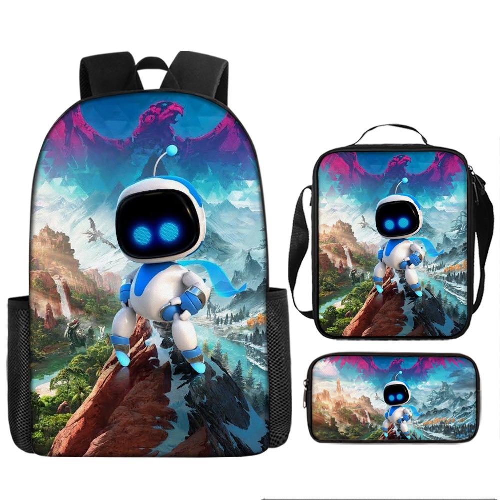 Космический рюкзак с роботом, школьный рюкзак для учеников средней и начальной школы, набор из 3 предметов с пеналом