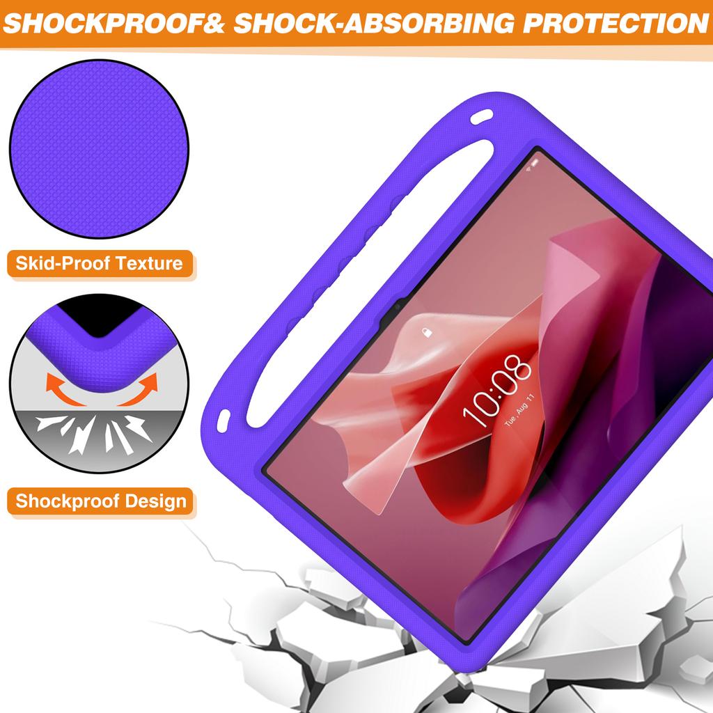 EVA Case for Lenovo Xiaoxin Pad Pro 2024 12.7" Tab P12 TB-370FU Kickstand Cover Kids Friendly with Portable Holder Shockproof