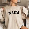 Mama Sweatshirt Mom Hoodie Mama Long Sleeve Pullovers Mom Birthday Gift Pregnancy Announcement Sweatshirts Casual Tops Hoodies