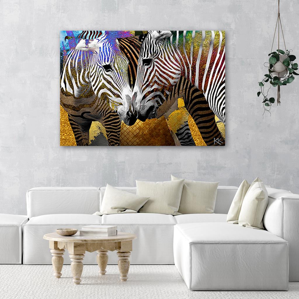 Canvas print, Abstract zebra animals