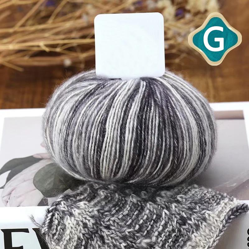 50 г/моток гребенная хлопковая градиентная пряжа для ручного вязания мягкая кашемировая молочная шерстяная пряжа нить для шарфа свитера шапки рукоделия своими руками