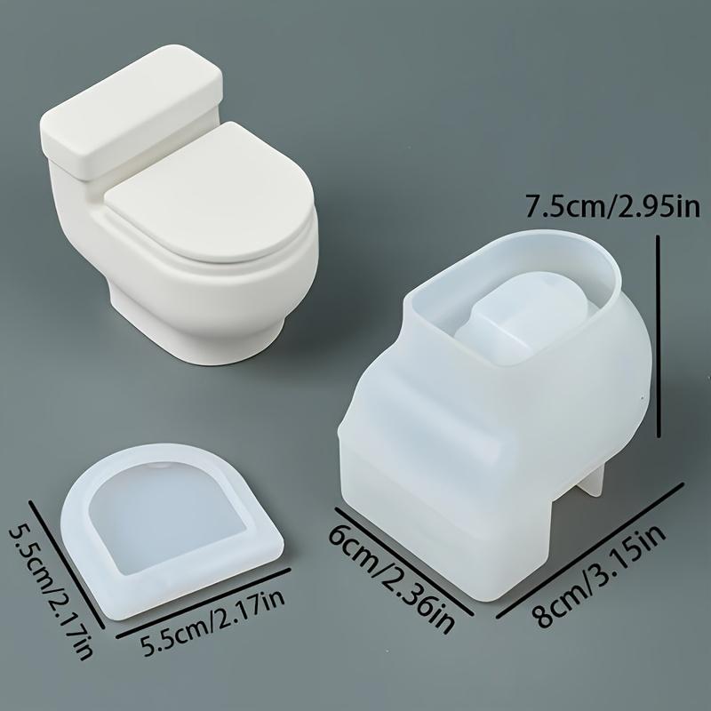 Силиконовая форма для литья смолы для подсвечника и хранения - Форма унитаза, форма для рукоделия своими руками для энтузиастов домашнего декора и мастеров - Многоцелевая