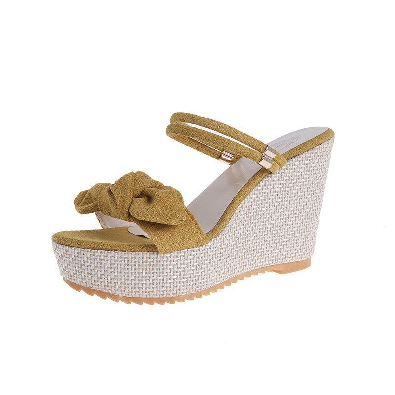 Новые дизайнерские джинсовые сандалии. Женские сандалии. Высококачественные туфли на танкетке и высоком каблуке. Туфли на платформе с открытым носком. Женские сандалии на толстой подошве.