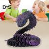 3D Printed Animals Articulated Simulated Snake Stress Relief Toys Realistic Flexible Snake Fidget Toy Tabletop Ornament for Kids Adults