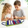 Interactive Letter And Number Games Montessori Busy Board Dinosaur Theme Handbag, Numbers/Colors/Shapes/Letters/Time Multi Module, Toddlers