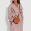Coach City Blocks Minimalist Round Leather Shoulder Tote Bag Small Women handbags Brown C0302-B4RYP